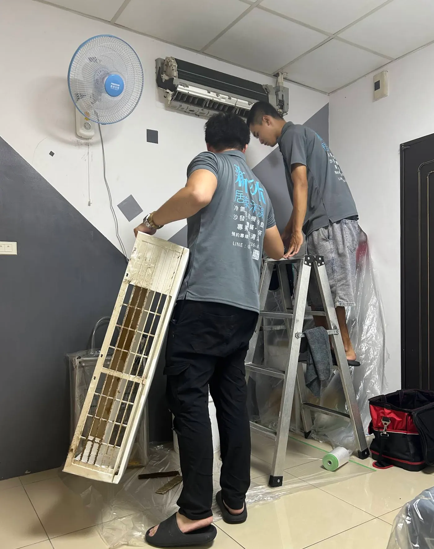 清洗後的冷氣